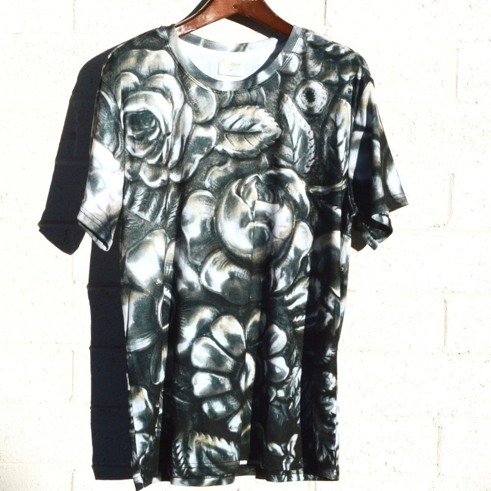 Floral Tiffany Flowers Shirt Bouquet Unisex Blouse - Picture 3 of 7